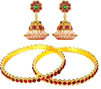 Elite Trade 10 Piece Classical Dance jewellery Set For Women - Image 6