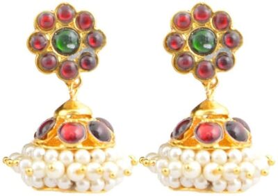Elite Trade Women's Copper, Metal Jewel Set (Gold, Green, White) - Image 3