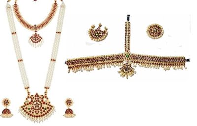 Elite Trade 5 Pc Bharatnatyam Jewellery Set For Women