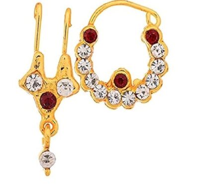 Elite Trade Artistic Red and Golden Classical/Bharatnatyam Heavy Jewellery Set - Image 2
