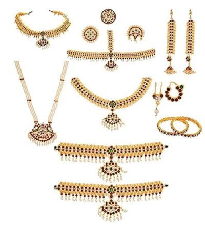 Elite Trade Classic Bharatnatyam Jewellery Set For Women