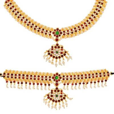 Elite Trade Classic Bharatnatyam Jewellery Set For Women - Image 5
