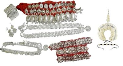 Elite Trade Full Set of Odissi Dance jewellery with Head gear or Tahiya/Crown For Girls