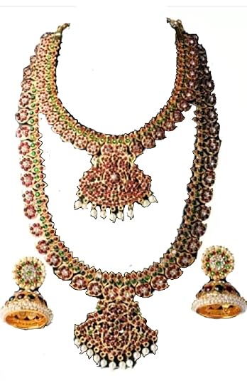 Elite Trade Heavy Brass Bharatnatyam Jewellery Set For Women