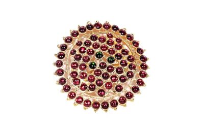 Elite Trade White Kempu Stone Bharatnatyam Jewellery Set With Gajra For Women - Image 2