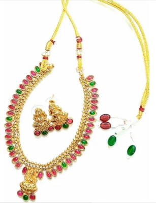 Brass Multicolor Jewel Set  (Pack of 1)