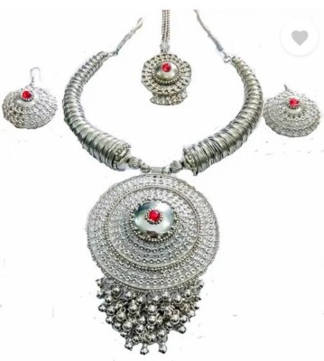 Metal Silver Jewel Set  (Pack of 1)