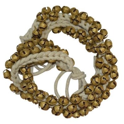 Elite Trading Kathak Ghungroo – 100 Brass Bells (Size 10) with cotton dori/string for Classical Dances