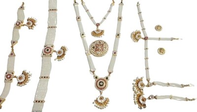 Elite Trade New and Modified Beads Bharatnatyam jewelry set for Girls
